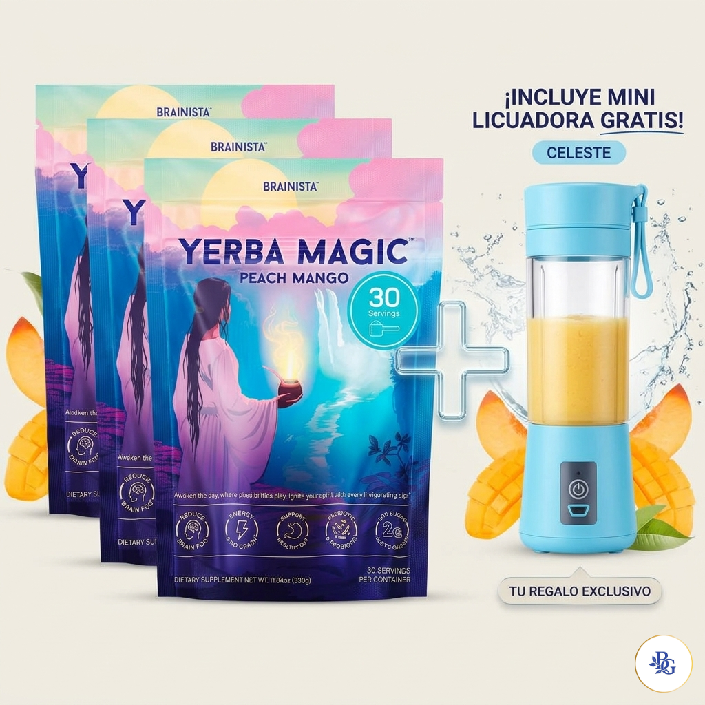 Yerba Magic®: Energía limpia, enfoque mental real y digestión ligera — sin café, sin picos, sin ansiedad. (30 porciones)