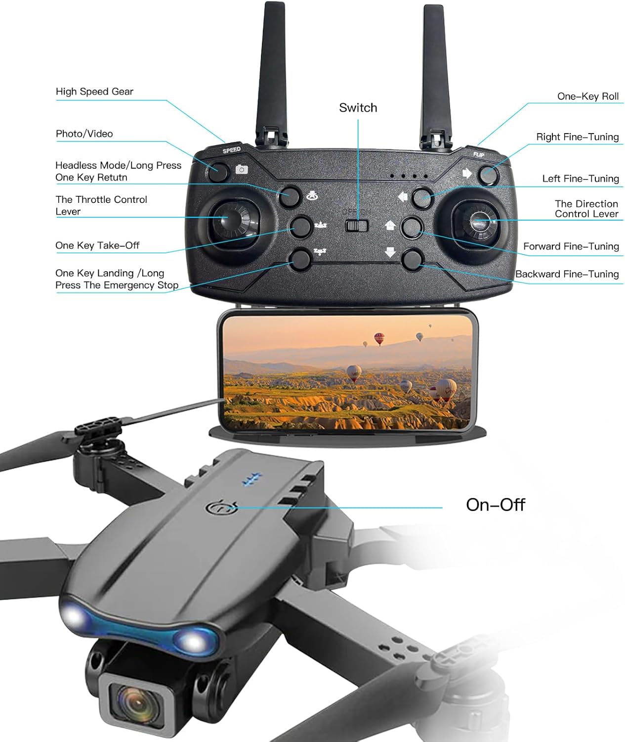 Drone Plegable E99 K3 Pro 4K