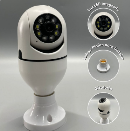 Cámara de Seguridad Smart AV380 Tipo Bombilla E27 (Nuevo Modelo)