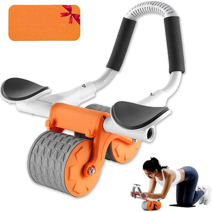 Rodillo Abdominal Avanzado con Soporte para Codos y Rebote Automático