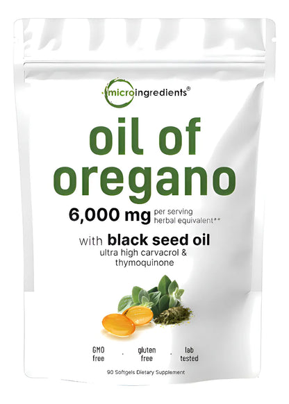Aceite de Orégano de Alta Potencia con Aceite de Semilla Negra