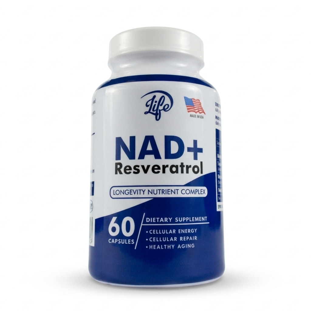 NAD+ Resveratrol – Complejo de Longevidad y Energía Celular
