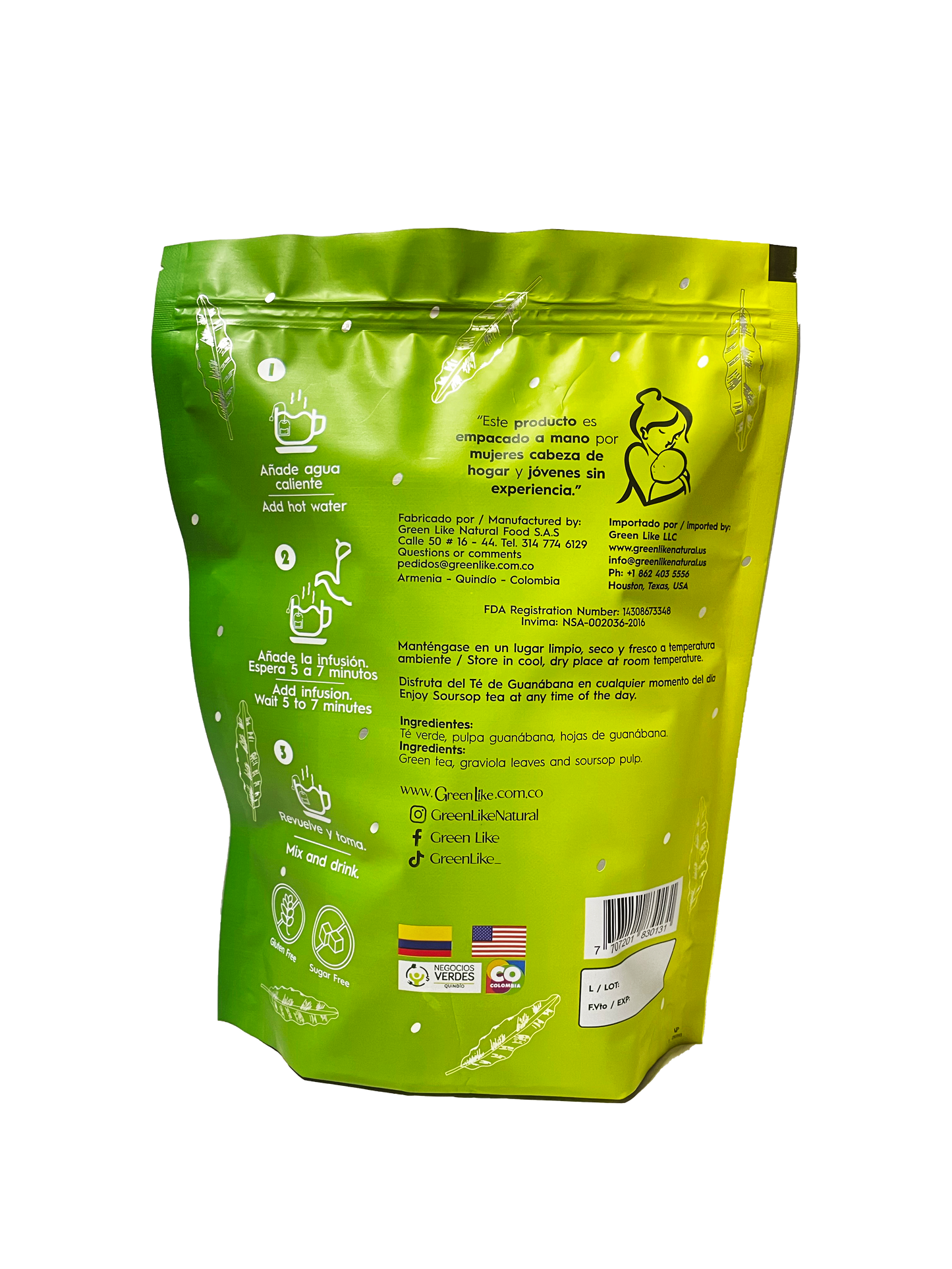 🍃 Greenlike™ Soursop Tea: El Elixir de la Selva en tu Taza