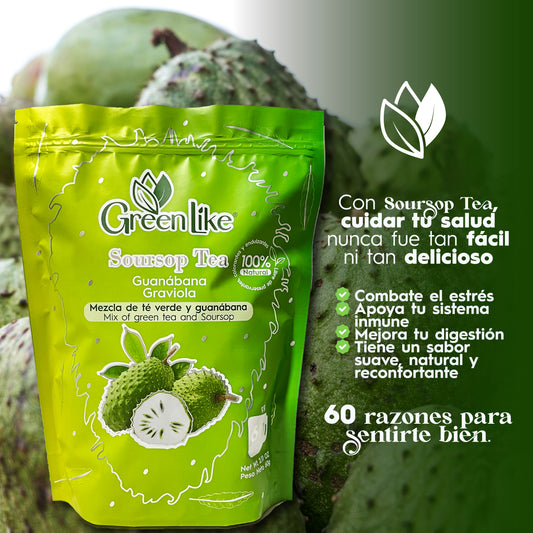 🍃 Greenlike™ Soursop Tea: El Elixir de la Selva en tu Taza