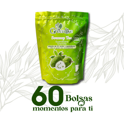 🍃 Greenlike™ Soursop Tea: El Elixir de la Selva en tu Taza